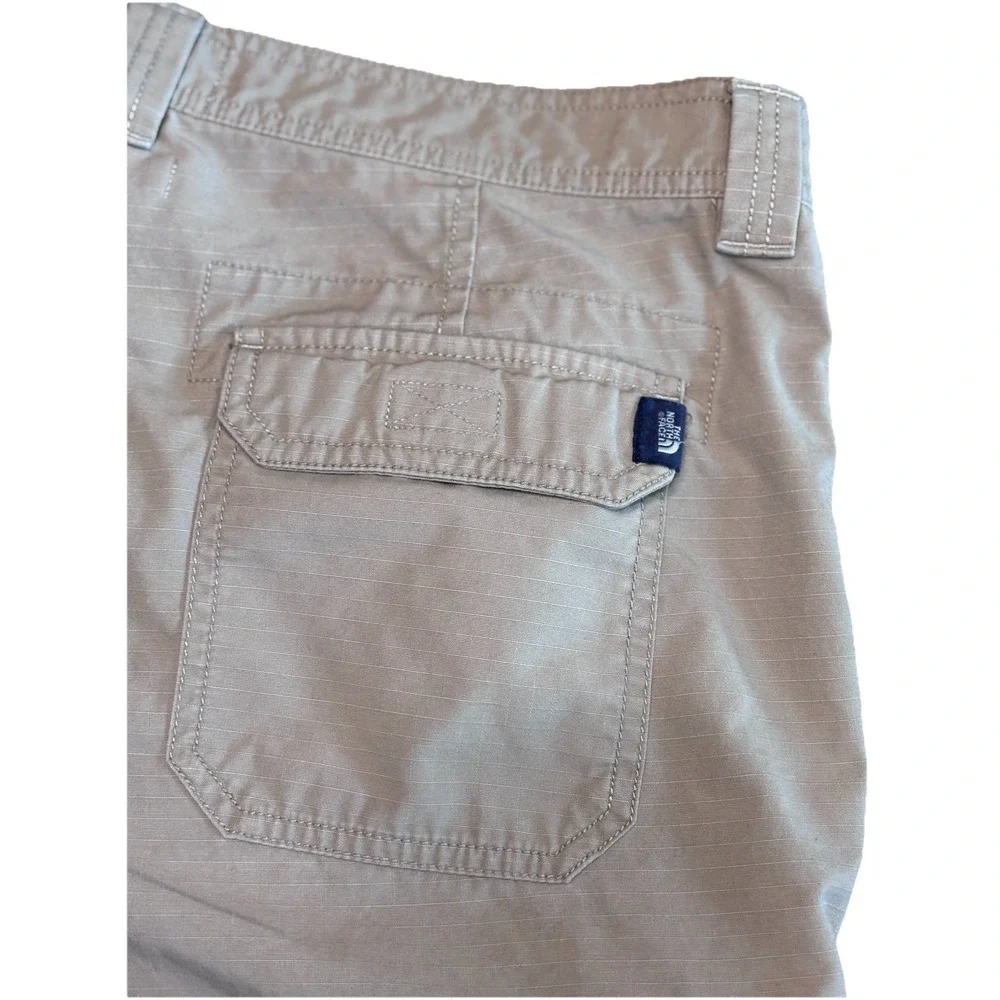 The North‎ Face Men's Cargo Shorts Khaki Beige Ripstop Outdoor Hiking Size 36